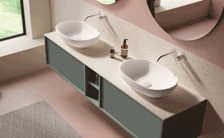 Badmöbel nach Maß mit Aufsatzwaschbecken